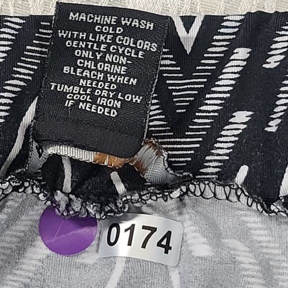 Robert Louis women's wrap maxi skirt black stripes Size XL Phoebe Buffay Hippie - Picture 6 of 7